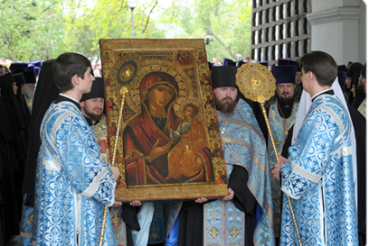 Иверская икона вернулась в Новодевичий монастырь