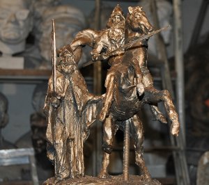 Эскиз памятника святым инокам Пересвету и Осляби Эскиз памятника святым инокам Пересвету и Осляби